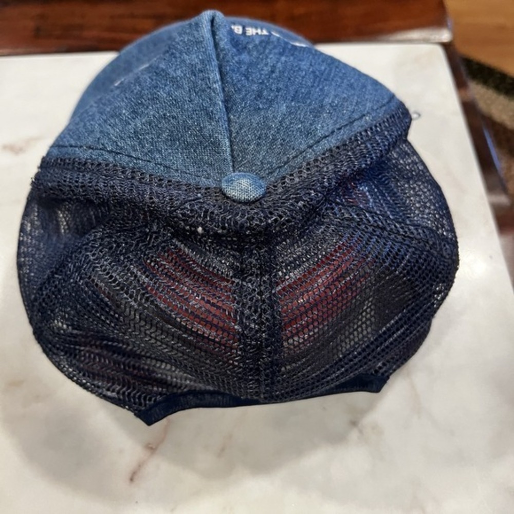 Vintage District 1 Bridge Safety‎ Trucker Hat Denim Mesh Snapback USA - Picture 2 of 5
